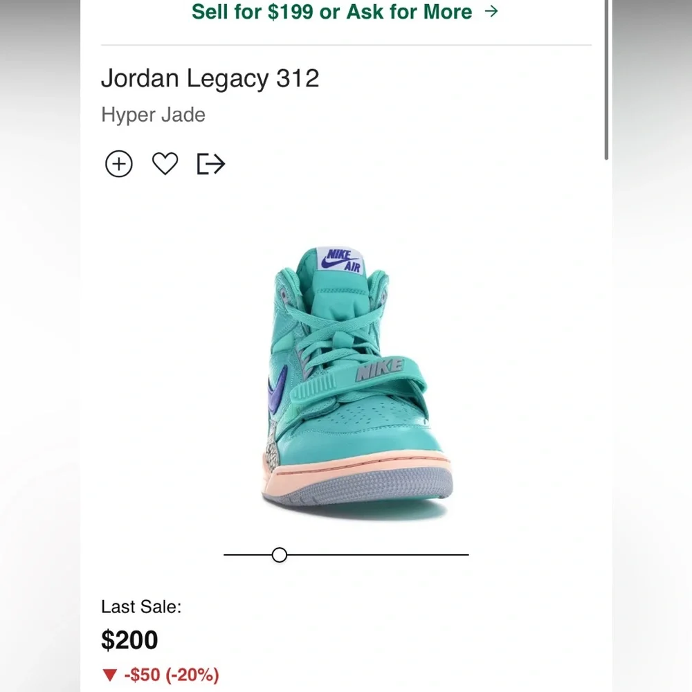 Jordan Legacy 312 Hyper Jade Sneakers - Picture 4 of 4